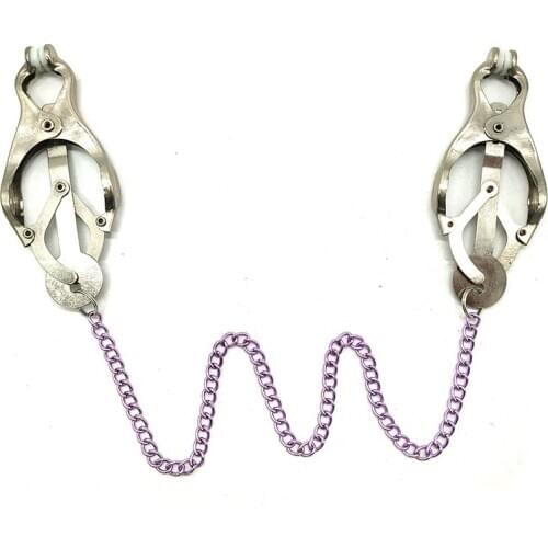 Metal Chain Nipple Clamps Breast Nipple Clip Adult Games For Couples Flirt Toys Adult Games Bdsm Bondage Exotic Accessories