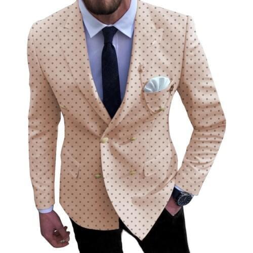 Mens suit 2 Piece Formal Jacquard Wedding Groomsmen Fashion Tuxedos Slim Fit Blazer Custom Size