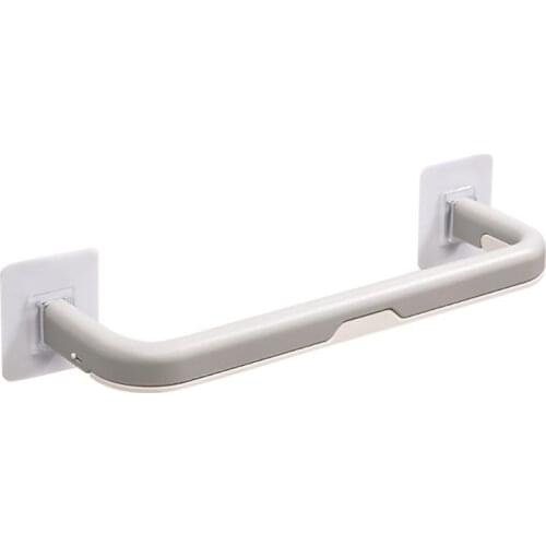 Wall Hanging Towel Rack Self Adhesive Rod Hook Holder Bathroom Kitchen Cabinet Towel Rag Rack Multi-function Hanger Shoe Rack
