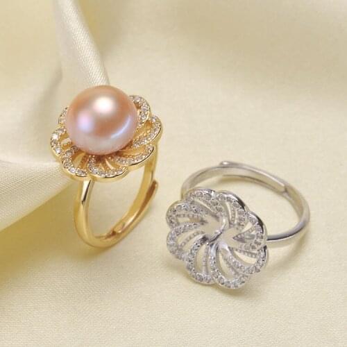 Charm Bridal Party Style Ring Mountings Base Findings Accessories Jewelry Settings Parts for Pearls Stones Crystal Agate Coral