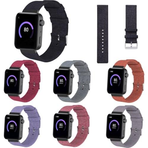 18MM Canvas Watch Band For Xiaomi Watch Adjustable Replacement Strap SportSmart Watch Accessories wristband
