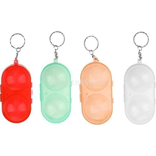 Portable Table Tennis Ball Container Box Hard Plastic Case Ping Pong Ball Storage Box with Keychain Table Tennis Accessories