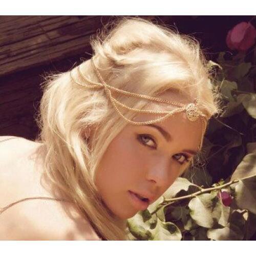 Alloy Tassel Flower Headband Hair Band Wedding Acessories Tassel Bridal Hair Accessories Head Chain Hair Jewelry