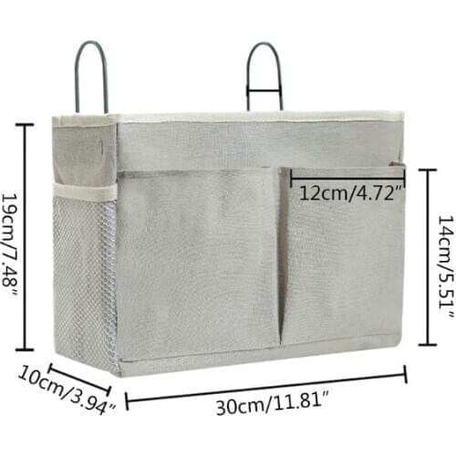 Bedside Caddy Hanging Storage Bag Organizer Dorm Room Phone Book Magazine Holder