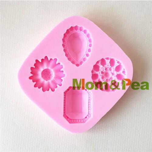Mom&Pea 1354 Free Shipping Gem Silicone Mold Cake Decoration Fondant Cake 3D Mold Food Grade