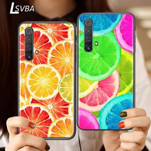 Silicone Cover Summer Fruit Orange For Realme V15 X50 X7 X3 Superzoom Q2 C11 C3 7 7i 6s 6 5 Global Pro 5G Phone Case
