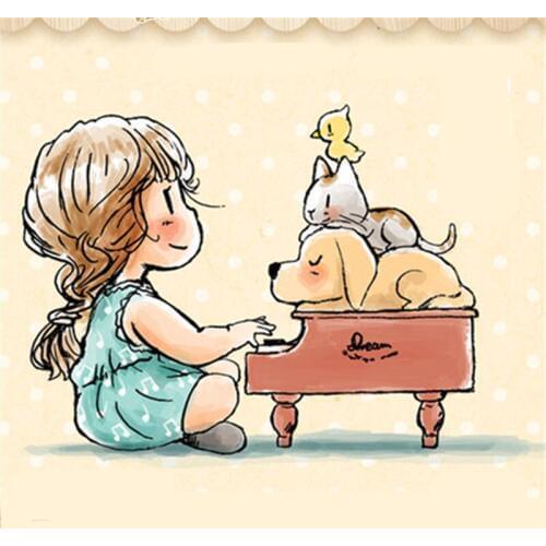 Cute Transparent Clear Silicone Stamps for DIY Scrapbooking Card Making diy photo album Decorative girl