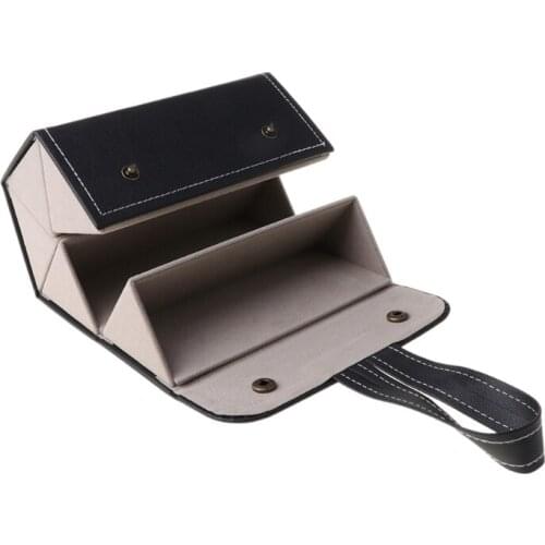 5 Slots Foldable PU Leather Sunglasses Eyeglasses Travel Organizer Case Multiple Hanging Eyewear Holder Display Y1UA