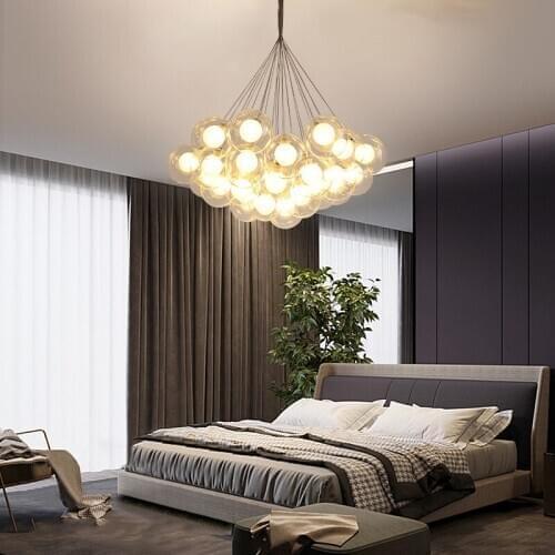 Modern Led glass pendant lights for dining living room bar AC110-240V G4 Bulb hanging glass pendant lamp fixtures
