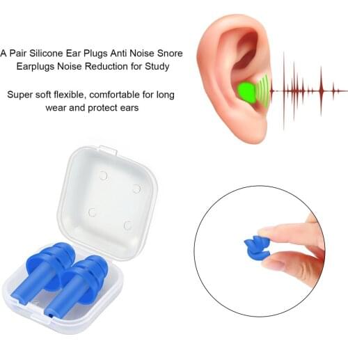 1Pair Spiral Convenient Silicone Ear Plugs Anti Noise Snoring Earplugs Comfortable For Sleeping Noise Reduction Accessory