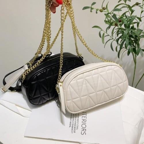 Crossbody Bag Handbag Shoulder Bag Female Designer Purse Backpack Women Bag Chain All-match Fashion 2021 New PU Leather Lattice