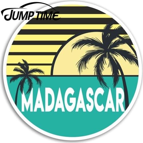 Jump Time Madagascar Vinyl Stickers Cool Travel Sticker Laptop Luggage Car Funny Decal Trunk Window Car Covers