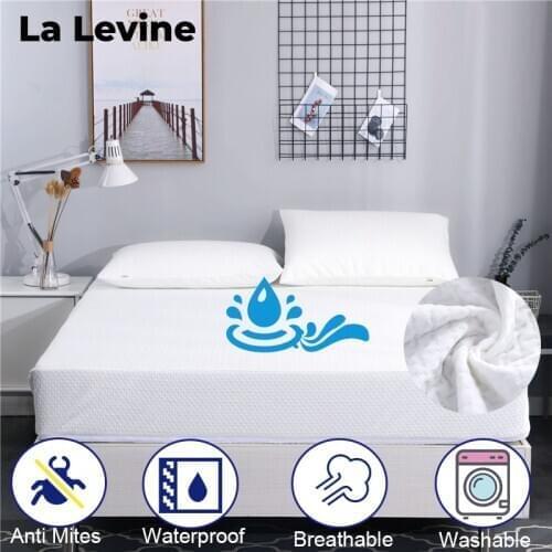 High Quality Bed Cover Bamboo Fiber Mattress Waterproof Anti-mite Bed Spread Dustproof Safety Healthy Bedding Childrens Adult