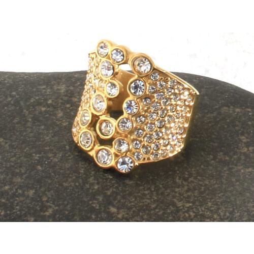 Stainless Steel Jewelry Gold Color Rings Wholesale For Women Fashion Gift Newest RBJHAUCA