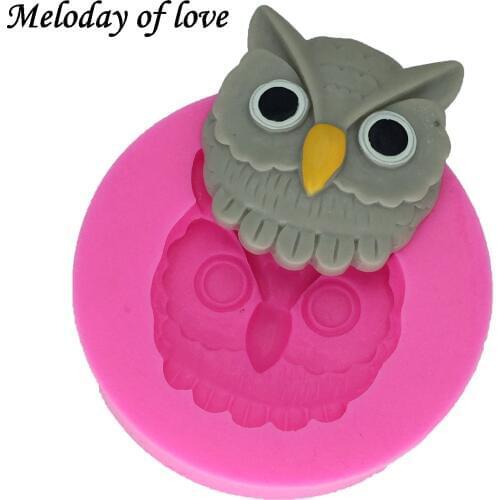 1Pcs Animals mold Owl silicone mold handmade soap making diy decorations moulds dessert decorators tools DY0005