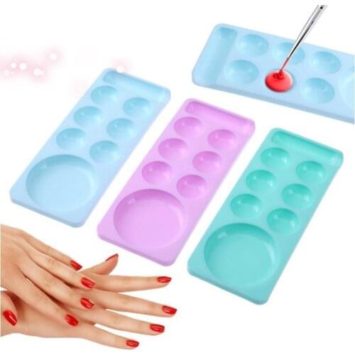Nail Art Color Palette Palette Box Case Manicure Drawing Tray DIY Art Design Color Nails Design Painting Polish Gel Too DIY Art