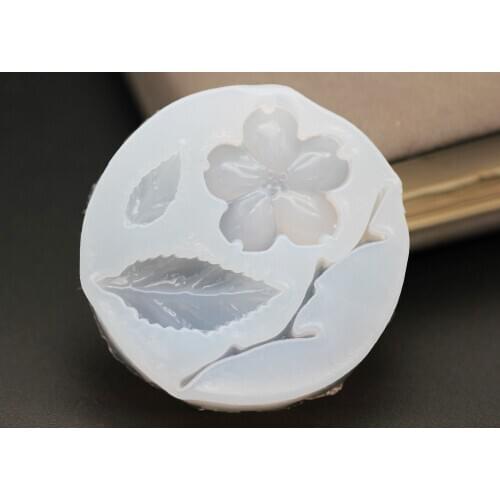 1pc Cherry Blossom Flower Branch Leaf Small Template Silicone Mold Resin Decorative Ornaments For DIY Jewelry Accessories Making