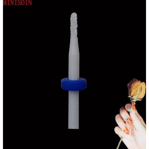 10 pcs White Ceramic Nail Drill Bit - Round Bit - Medium