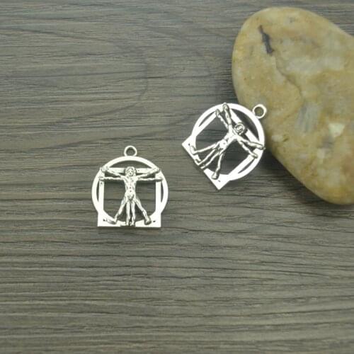 10 pcs/lot athlete Antique Silver Plated Bracelets Charm Pendants Fashion Jewelry Making Findings DIY Charms Handmade 4244B