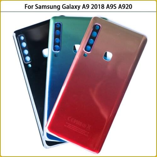 10pcs New A920 Rear Housing Case For Samsung Galaxy A9 2018 A9S A920F A9200 Battery Cover Door Back Cover Chassis Glass