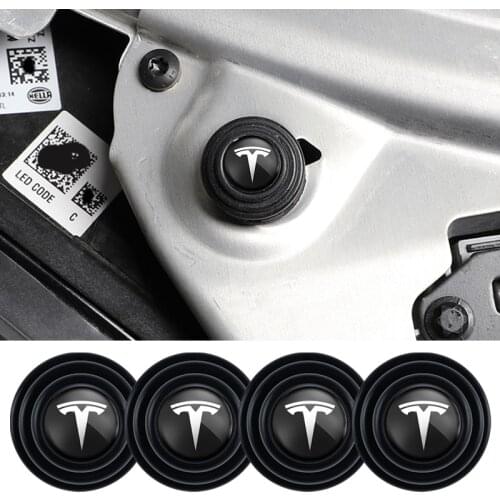 4Pcs Car Door Hood Trunk Sound Shockproof Buffer Stickers For Tesla Model S Model Y Model 3 Model X