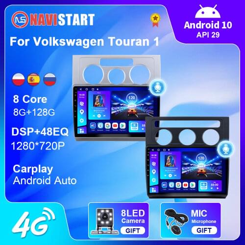 Android 10 Car Multimedia Video Player For Volkswagen Touran 1 2003-2010 Carplay Navigation GPS Stereo 2 Din Radio No DVD Player