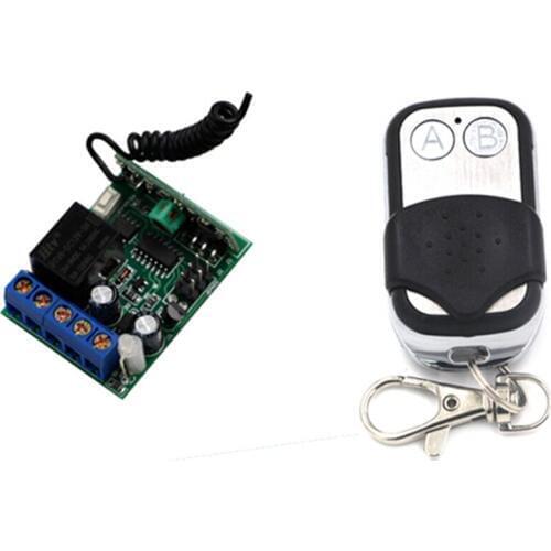 Smart Home Remote Switch DC12V 1 CH RF Wireless Remote Switch System Push Transmitter & Receiver Module with Learning Button
