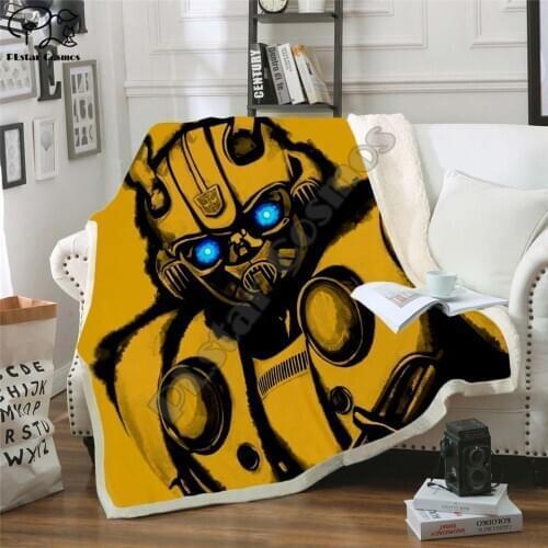 Kid Autobots transformation robot 3d Blanket Design Flannel Fleece Blanket Printed Children Warm Bed Throw Blanket Kids Blanket