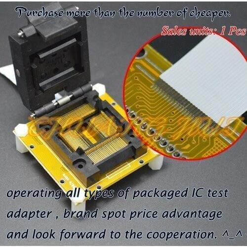 IC TEST TQFP100 to QFP100 test socket LQFP100 QFP100 IC51-1004-814-18 socket Pitch=0.65mm