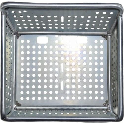 Custom Made Aluminum Welded Cut To Size Laser Cut Holes Custom Logo Branding Bicycle Basket Heavy Duty Bike Parts