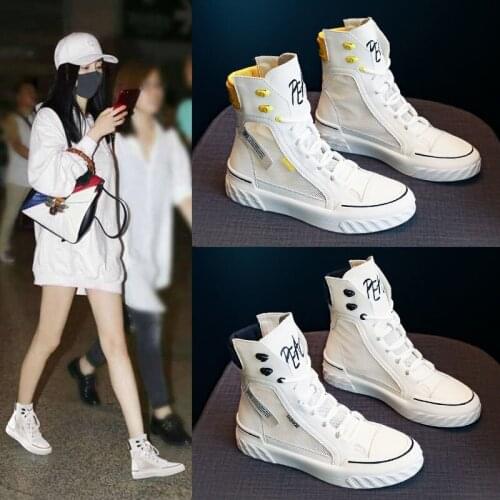 Platform Womens Sneakers Summer Canvas Lace-Up Vulcanized Female Shoes Summer Breathable White Casual Womens Sport Shoes