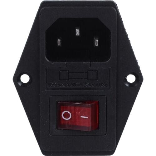 WSFS Hot Red light concentrator switch IEC 320 C 14 outlet AC 250 V 10 A