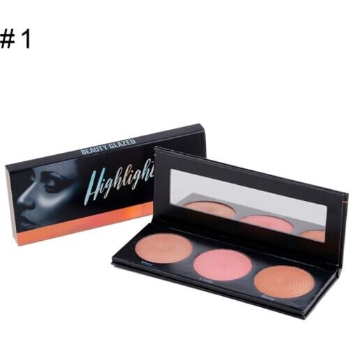 2018 beauty glazed Brand Manizer Bronze Balm Palette highlighter shimmer Eyeshadow Powder Mary Betty Cindy lou 3 IN 1 Palette