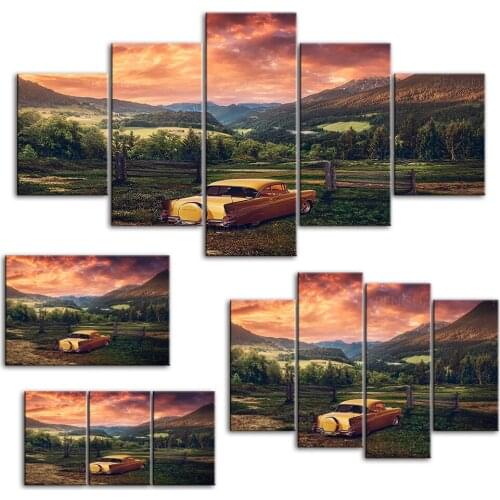 Modular Hd Beautiful Cartoon Tower View Prints Pictures Home Decoration Painting Canvas Poster Frame Wall Art For Living Room