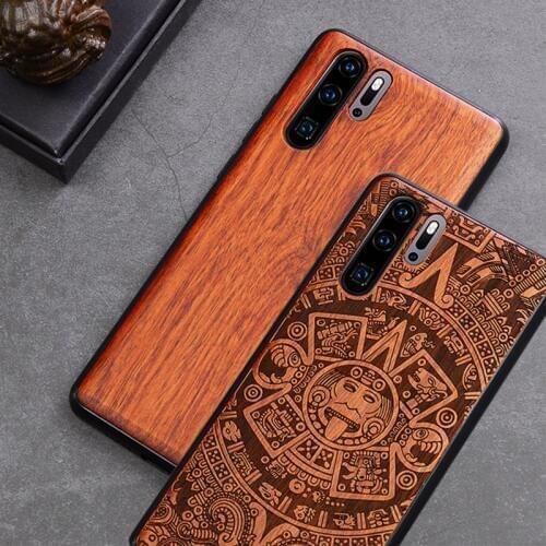 2019 New For Huawei P30 Pro Case Slim Wood Back Cover TPU Bumper Case On Huawei P30 Huawe P30 Pro Phone Cases