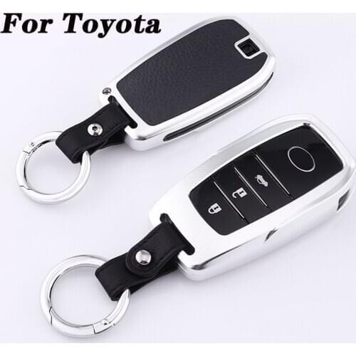 2020 New Aluminum Alloy Car Key Case Key Holder Protection Cover For Toyota CROWN Camry COROLLA Key Holder Shell Car Accessories
