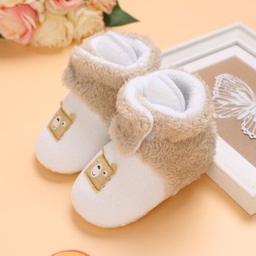 2021 New Baby Cotton Boots Cartoon Solid Color Anti-Skid Winter Warm Boots Winter Baby Shoes For Men And Women