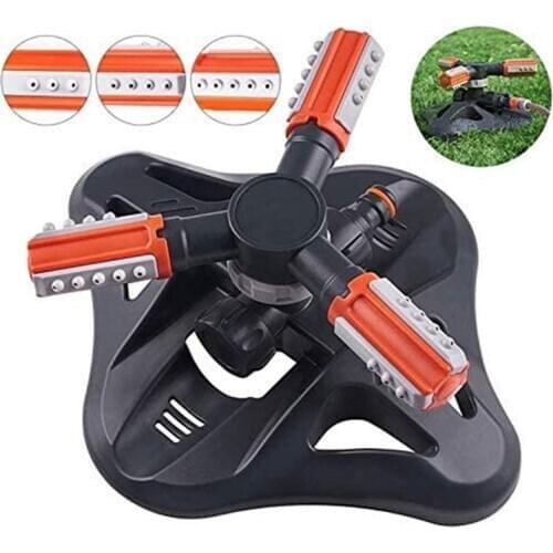 New Adjustable 360 Degree 3-arm Rotating Garden Watering Sprinklers Automatic Grass Lawn Nozzles Garden Irrigation Device