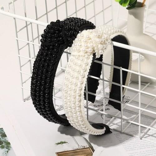 100% Brand New Fashion High Quality Full Pearl Bezel Crystal Head Wear Hoop Headband Hairband Hairhoop Accessories Girls Women