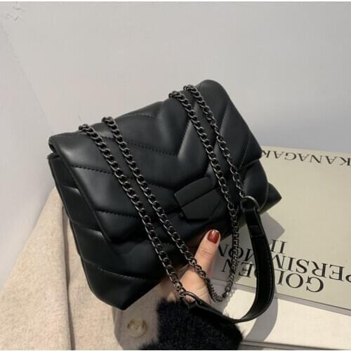 OLSITTI Famous Luxury Brand Shoulder Bags for Women 2020 Chain Crossbody Leather Black Stylish Small Square Mobile Phone Bag