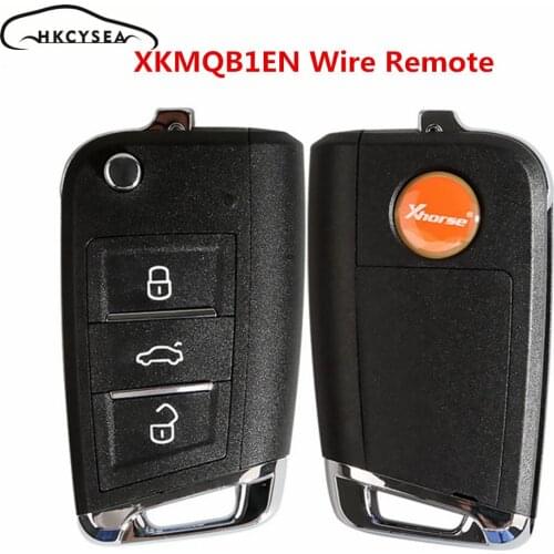 HKCYSEA Original Xhorse VVDI2/VVDI KEY TOOL MQB Wire Universal Remote Key for VVDI MINI Key Tool Key Programmer XKMQB01EN