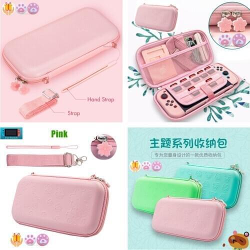 Portable Storage Bag For Nintend Switch Case Shell Sakura-Pink Case Bag Travel Protective Case PU Carrying For Switch Shell Case