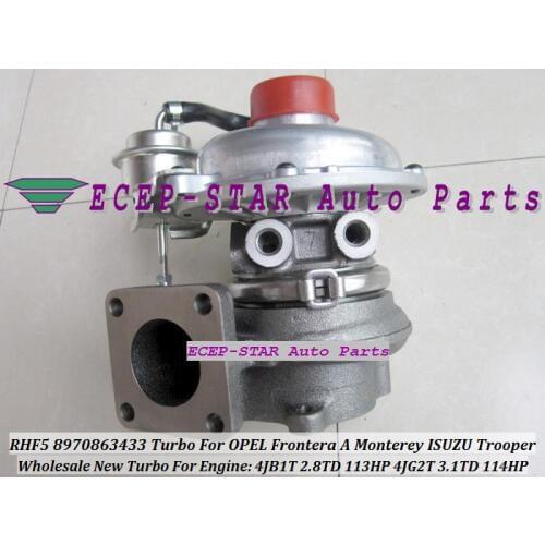 RHF5 97086343 8970863433 Turbo Turbocharger For OPEL Frontera A Monterey For ISUZU Trooper 4JB1T 2.8L 113HP 4JG2T 3.1L TD 114HP