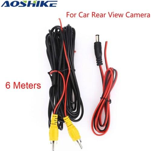 AOSHIKE RCA 6m Video Cable for Car Rear View Camera Universal 6 Meters Wire for Reverse Camera with Car Multimedia Monitor 2020