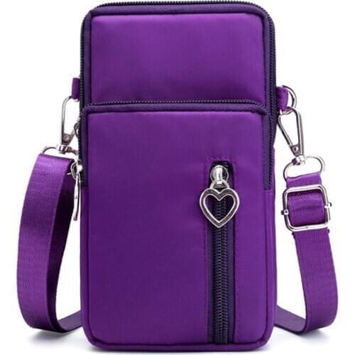 Phone waterproof bag nylon neck bags With headphone jack Casual comfortable women mini shouder crossbody bags