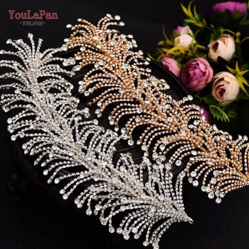 YouLaPan HP378 Hot Sale Wedding Headband for Women Fashion Hair Jewelry Luxury Bridal Headband Handmade Rhinestone Tiara