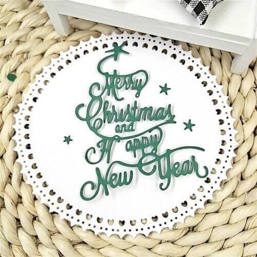 Merry Christmas tree metal cutting mold die DIY scrapbook decoration embossing process die cutting template 2020 NEW