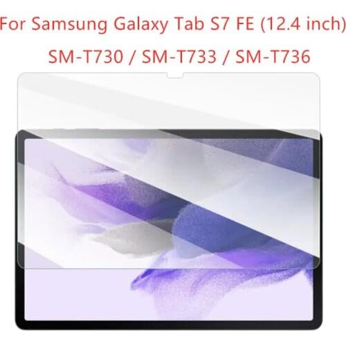 9H Tempered Glass For Samsung Galaxy Tab S7 FE 12.4 Inch 2021 Wi-Fi SM-T730 T735 Screen Protector S7 FE 5G SM-T736 12.4" Glass