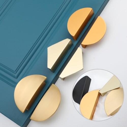 1PC Cabinet Handles Black Gold Aluminum Alloy Kitchen Cupboard Pulls Drawer Knob Door Furniture Handle Hardware