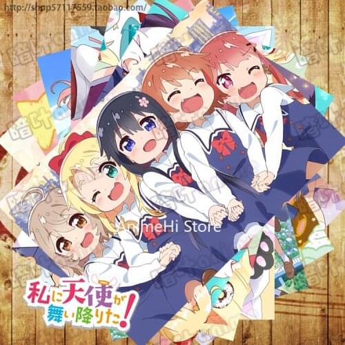 10 pcs/set Anime Watashi ni Tenshi ga Maiorita! posters Hinata Hoshino Miyako wall pictures for Colletion A3 42x29CM Stickers